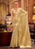 Cream Beige Handloom Woven Silk Saree