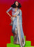 Blue Zari Brocade Tissue Silk Saree