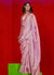 Lavender Zari Brocade Tissue Silk Saree