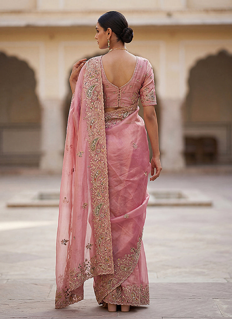 Buy Rose Pink Saree Online