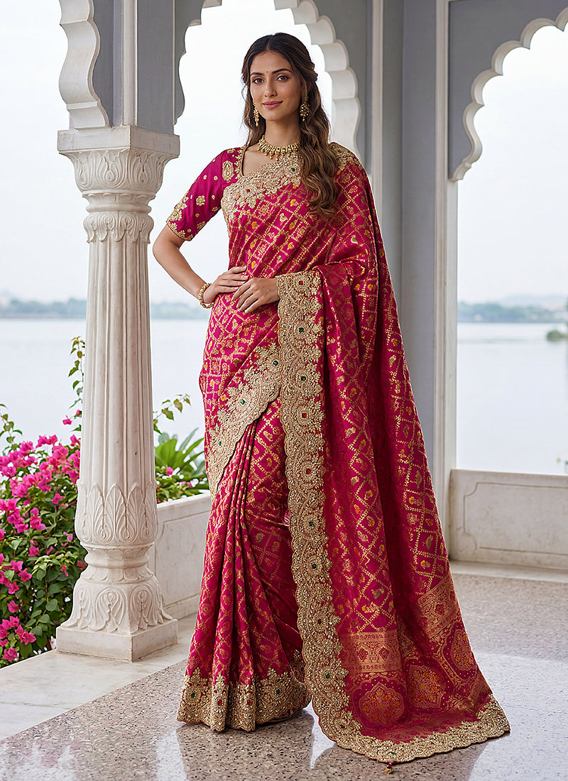Buy Rani Pink Saree