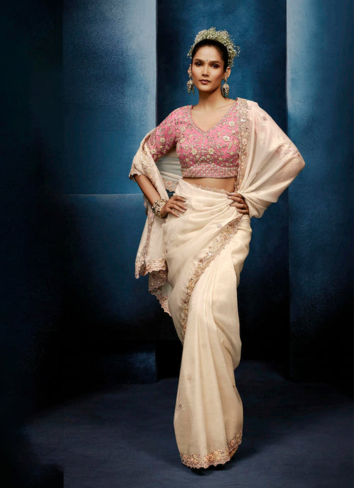Buy Tissue Silk Saree In Canada