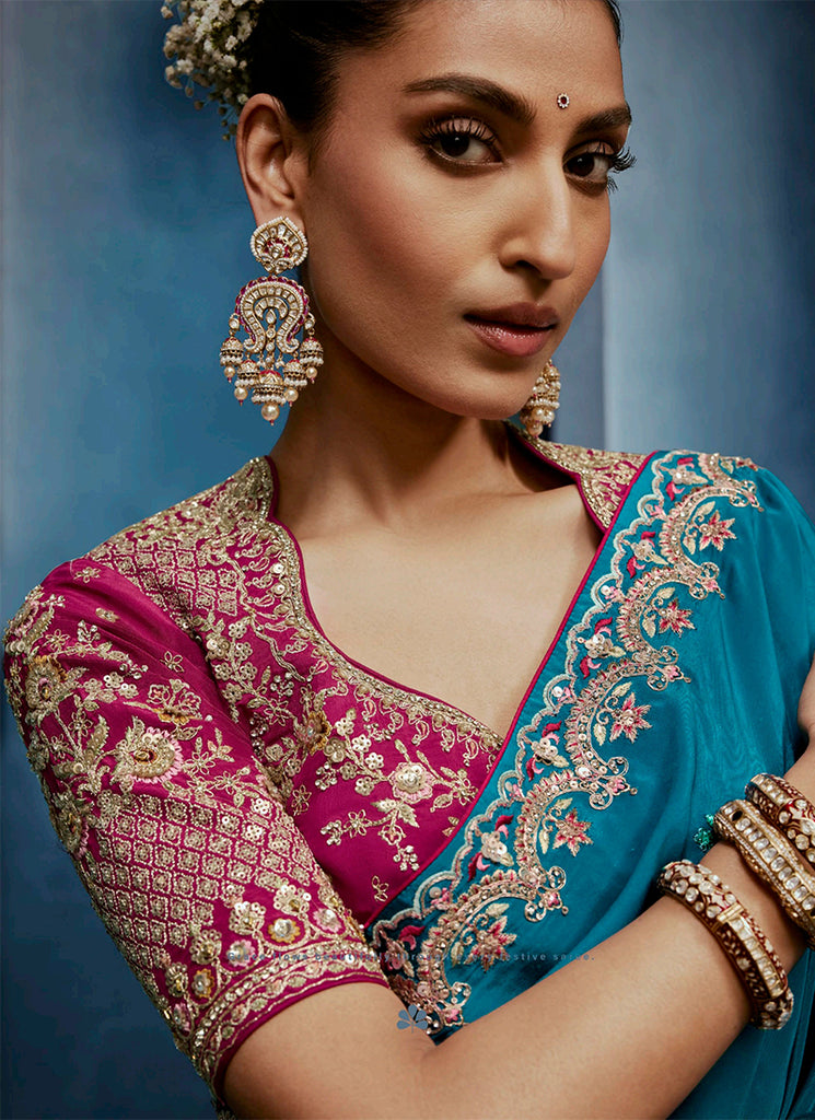 Buy Tissue Silk Saree In USA