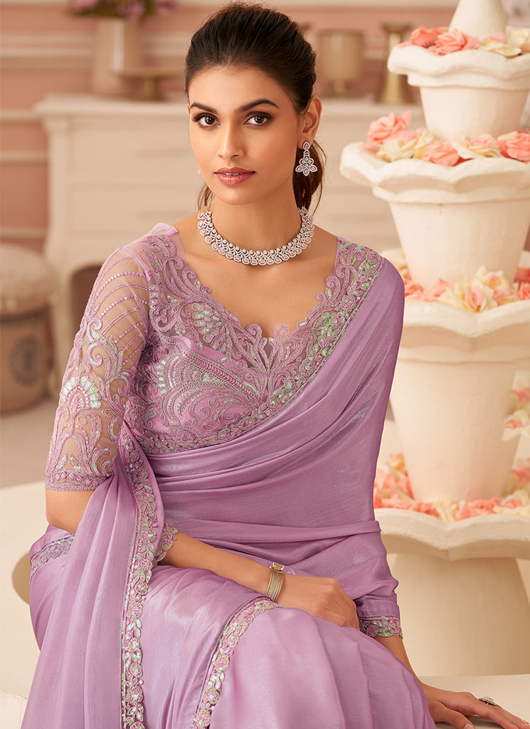 Buy Party Wear Chiffon Saree