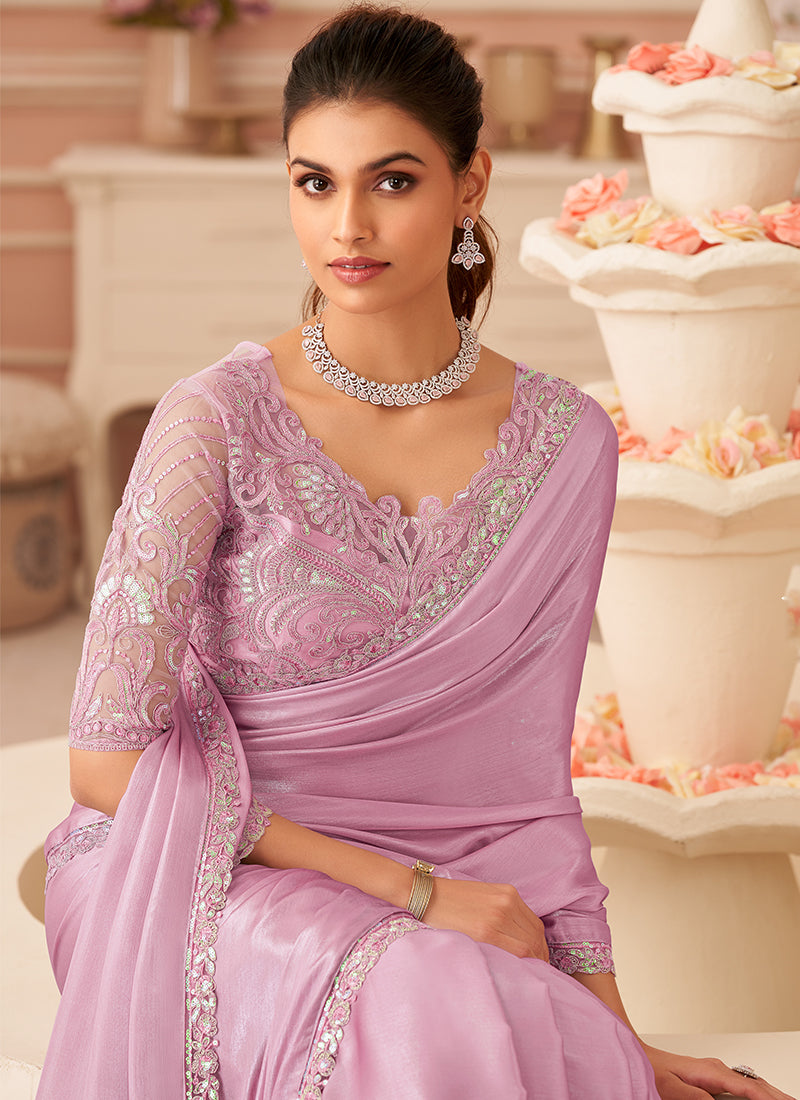 Buy Party Wear Chiffon Saree