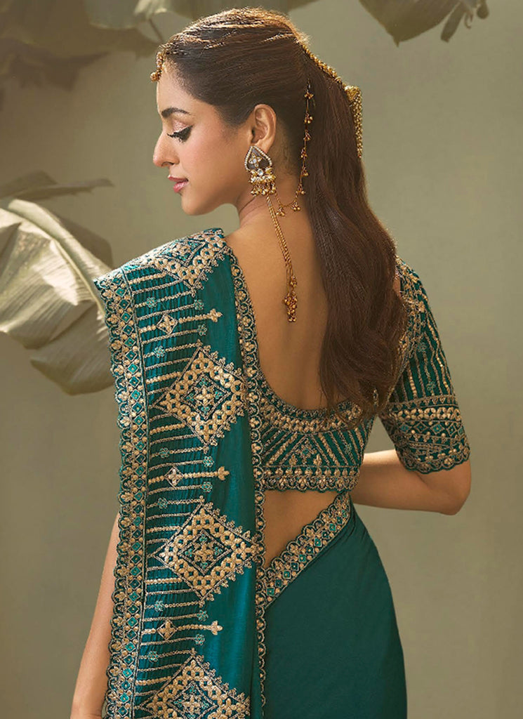 Buy Embroidered Saree with Blouse