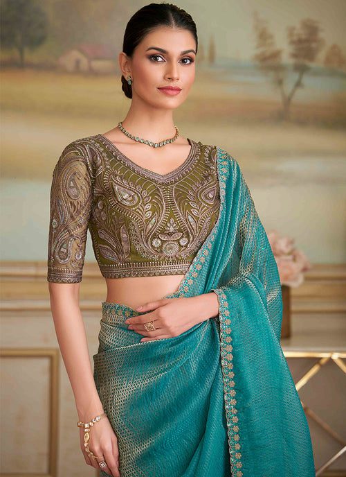Buy Embroidered Saree