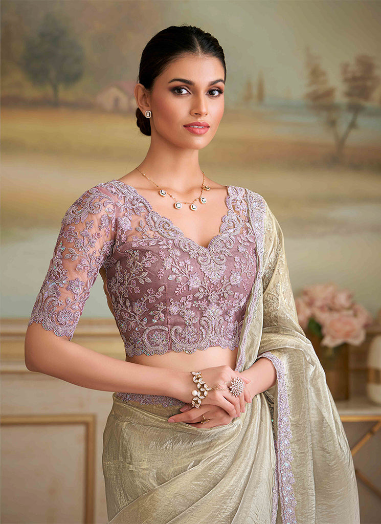 Buy Embroidered Saree