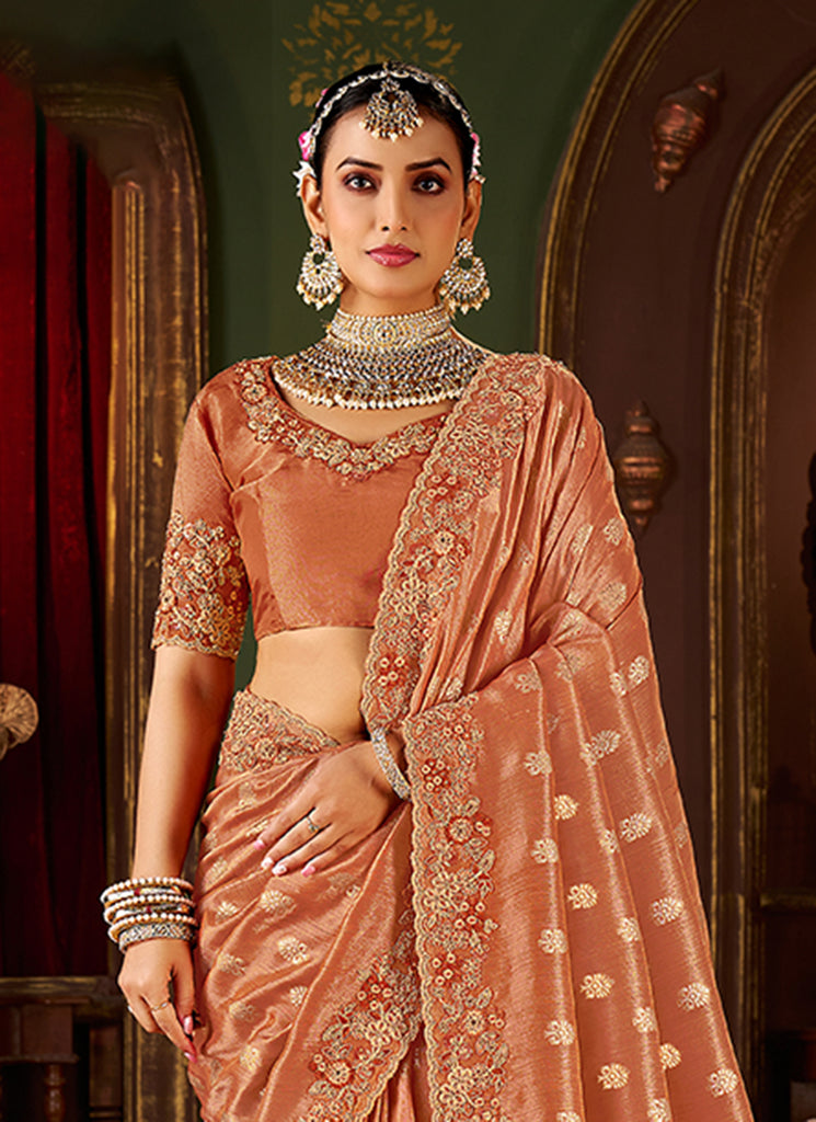 Buy Orange Silk Saree