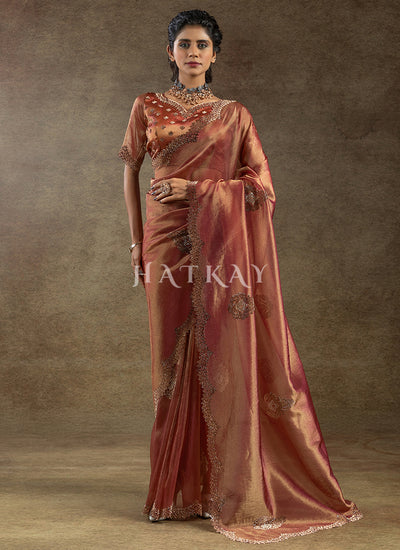 Rustic Red Banarasi Silk Saree