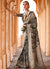 Olive Green Digital Printed Silk Saree