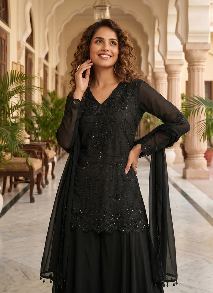 Buy Sharara Style Suit