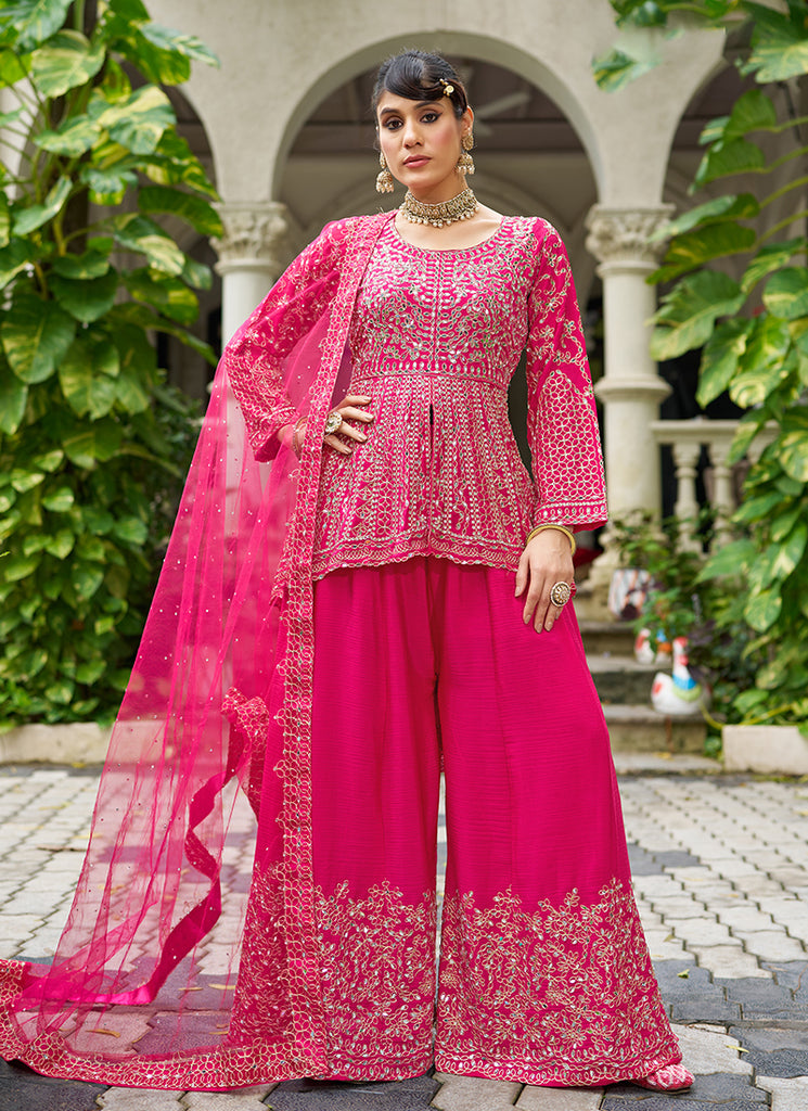 Buy Peplum Sharara Suit In USA