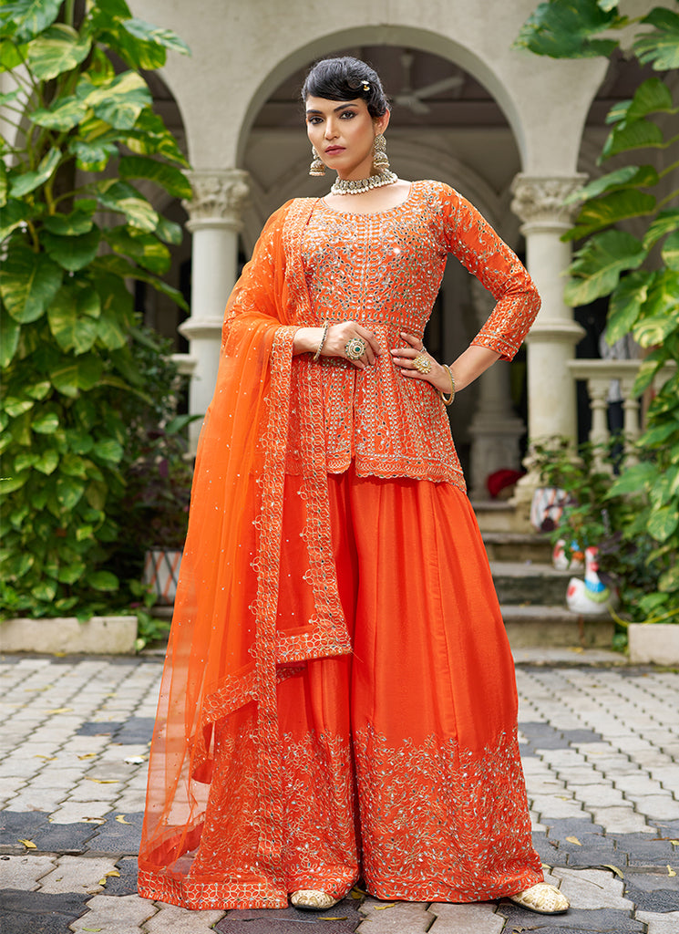 Buy Peplum Sharara Suit In Uk