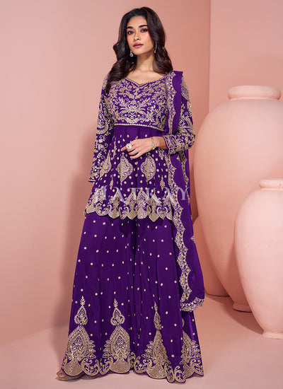 Violet Gerogette Sharara Suit