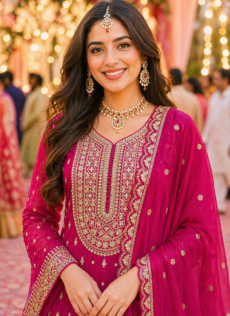 Buy Rani Pink Sharara Suit