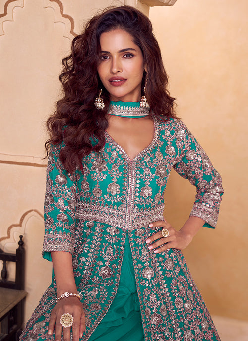 Buy Anarkali Palazzo Suit