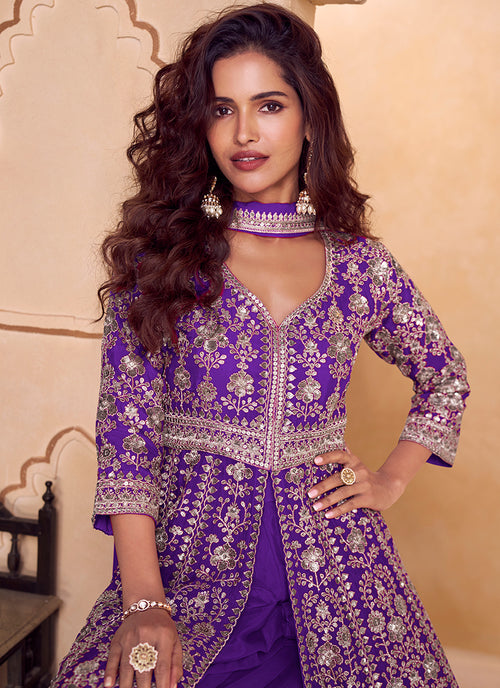 Buy Anarkali Palazzo Suit