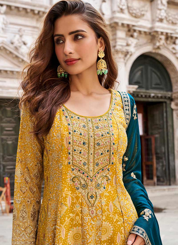 Buy Anarkali Sharara Suit