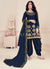 Blue Mirror Work Punjabi Patiala Salwar Suit