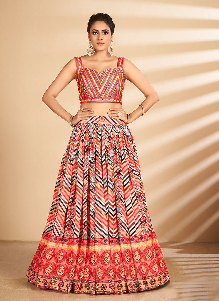 Rouge Red Lehenga Choli