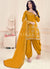Yellow Mirror Work Punjabi Patiala Salwar Suit