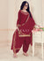 Red Mirror Work Punjabi Patiala Salwar Suit