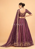 Buy Lehenga Choli - Maroon Sequence Embroidered Wedding Silk Lehenga Choli Online Shopping