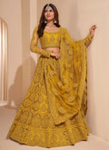 Yellow Embroidered Wedding Lehenga Choli