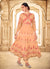 Soft Peach Traditional Embroidered Designer Anarkali Suit