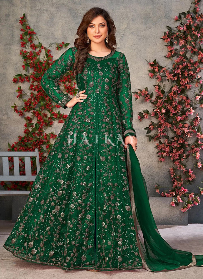 Agastya Green Anarkali Suit Set