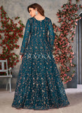 Royal Blue Anarkali Pant Suit