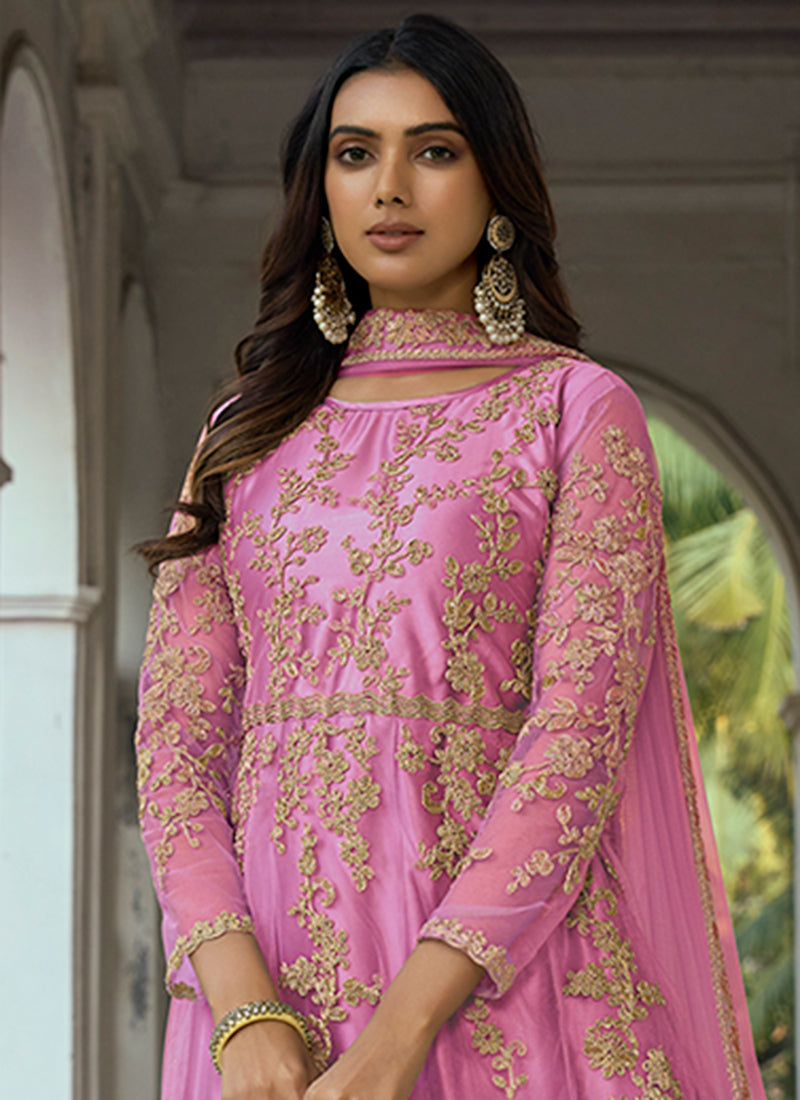 Anarkali Salwar Kameez in Pink – Mindhal