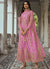 Fuchsia Pink Golden Embroidery Traditional Anarkali Suit