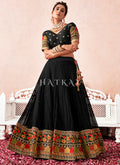 Black And Red Multi Embroidered Traditional Lehenga Choli