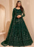 Dark Green Zari Embroidered Wedding Lehenga Choli