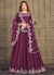 Deep Wine Designer Embroidery Wedding Anarkali Suit