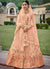 Buy Lehenga Choli - Peach Multi Embroidery Traditional Lehenga Choli