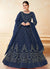 Dark Blue Embroidered Net Anarkali Dress