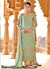 Light Green Embroidered Georgette Pant Style Suit