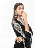 Designer Black Anarkali Pant Suit