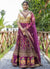 Purple And Cream Multi Embroidery Silk Lehenga Choli