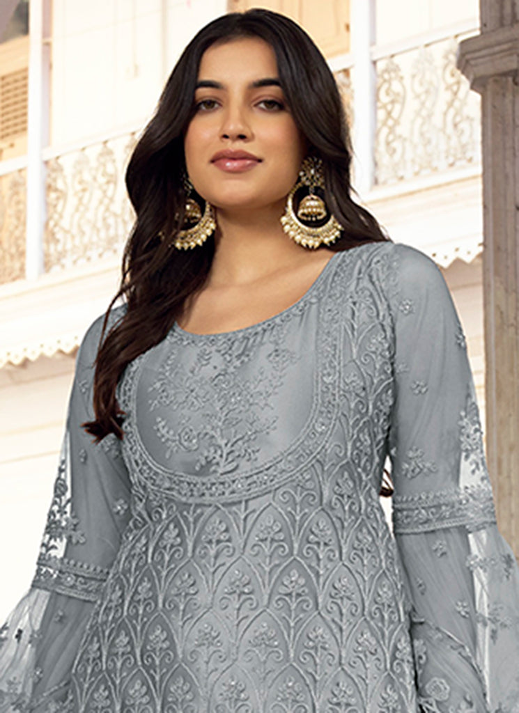silver grey pakistani dress 23 Silver gray dresses ideas