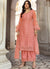 Peach Embroidery Pakistani Pant Style Suit