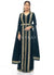 Royal Blue Embroidered Jacket Style Pant Suit