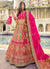 Bridal Pink Multi Traditional Embroidered Wedding Lehenga Choli