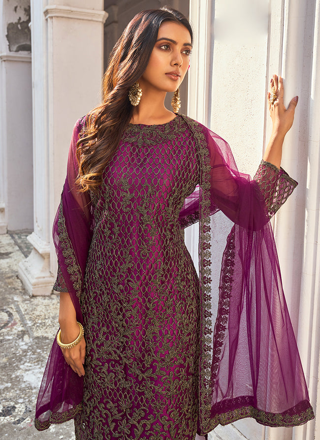 Embroidered Muslin Cotton Pakistani Suit Light Fawn : KCH2961