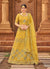 Bright Yellow Zari Embroidered Wedding Lehenga Choli 