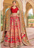 Bridal Red Multi Embroidery Wedding Lehenga Choli