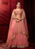 Pink Multi Embroidered Designer Lehenga Choli With Dupatta